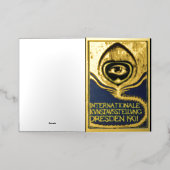 アールヌーボーヴィンテージインターナティオール展クリンネ 箔グリーティングカード (外側レイダウン)