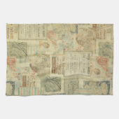 アールヌーボーヴィンテージオートクチュールアートデコデコパウゲ キッチンタオル (横)