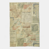 アールヌーボーヴィンテージオートクチュールアートデコデコパウゲ キッチンタオル (縦)