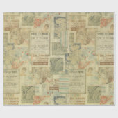 アールヌーボーヴィンテージオートクチュールアートデコデコパウゲ ラッピングペーパー (フラット)