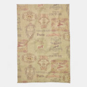 アールヌーボーヴィンテージオートクチュールアートデコパリフランスの キッチンタオル (縦)