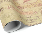 アールヌーボーヴィンテージオートクチュールアートデコパリフランスの ラッピングペーパー (ロールコーナー)