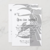 アールヌーボーヴィンテージクリスマスディナーパーティー招待状 招待状 (正面/裏面)