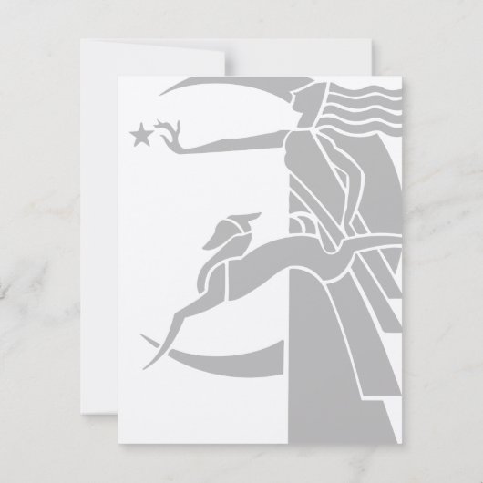 アールヌーボーヴィンテージクリスマスディナーパーティー招待状 招待状 (裏面)