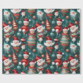 アールヌーボーヴィンテージクリスマス |折り返し紙 ラッピングペーパー (フラット)