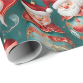 アールヌーボーヴィンテージクリスマス |折り返し紙 ラッピングペーパー (ロールコーナー)