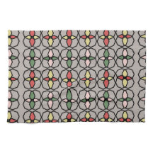 アールヌーボーヴィンテージスタイルグレー、黄、ピンク、