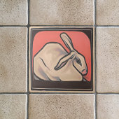 アールヌーボーヴィンテージバニーラビットアニマルテーマ タイル