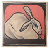 アールヌーボーヴィンテージバニーラビットアニマルテーマ タイル (正面)