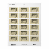 アールヌーボーヴィンテージバラブッ縁どシュ ラベル (フルシート)