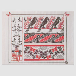 アールヌーボーヴィンテージバードバイモーリスヴェルヌイユ 薄葉紙