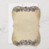 アールヌーボーヴィンテージパープルヴィネヤードウェディングアクト 招待状 (裏面)