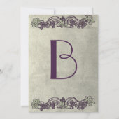 アールヌーボーヴィンテージビネヤードウェディング招待状 招待状 (裏面)