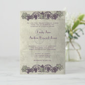 アールヌーボーヴィンテージビネヤードウェディング招待状 招待状 (スタンド正面)