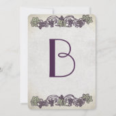 アールヌーボーヴィンテージビネヤードウェディング招待状 招待状 (裏面)