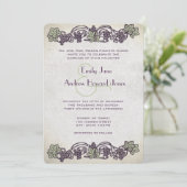 アールヌーボーヴィンテージビネヤードウェディング招待状 招待状 (スタンド正面)