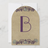 アールヌーボーヴィンテージビネヤードウェディング招待状 招待状 (裏面)