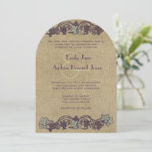 アールヌーボーヴィンテージビネヤードウェディング招待状 招待状 (スタンド正面)