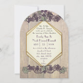 アールヌーボーヴィンテージビネヤードズバ結婚ンウッド 招待状 (正面)