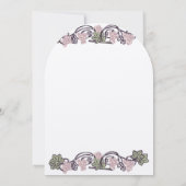 アールヌーボーヴィンテージピンクビネヤードウエディング招待状 招待状 (裏面)