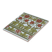 アールヌーボーヴィンテージフローラフ縁どローズ タイル (側面)