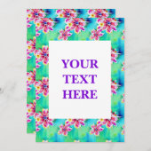 アールヌーボーヴィンテージフローラ水カラー招待状 招待状 (正面/裏面)