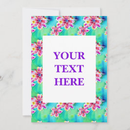 アールヌーボーヴィンテージフローラ水カラー招待状 招待状