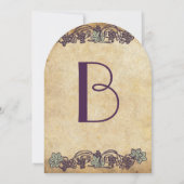 アールヌーボーヴィンテージヴィネヤ結婚ード 招待状 (裏面)