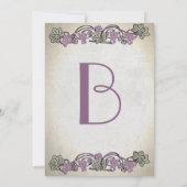 アールヌーボーヴィンテージヴィネヤ結婚ード 招待状 (裏面)