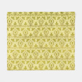 アールヌーボーヴィンテージ模様 フリースブランケット (正面(横))