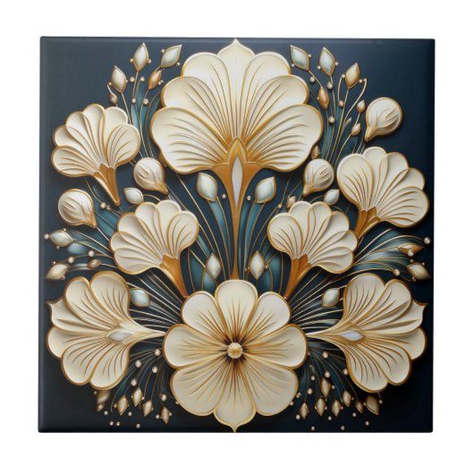 アールヌーボーヴィンテージ タイル (正面)