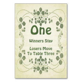 アールヌーボーヴィンテージ#1バンコテーブルカード テーブルナンバー