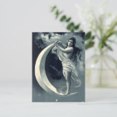 アールヌーボー三日月の女性 ポストカード (スタンド正面)