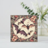 アールヌーボー不気味こうもりイラストレーションホラーかわいらしラー 招待状 (スタンド正面)