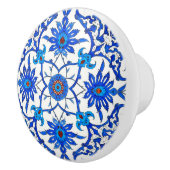 アールヌーボー中国のタイル – コバルトブルー&ホワイト セラミックノブ (右)