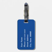 アールヌーボー中国のタイル、コバルトブルー&ホワイト ラゲッジタグ (裏面縦)