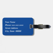 アールヌーボー中国のタイル、コバルトブルー&ホワイト ラゲッジタグ (裏面横)