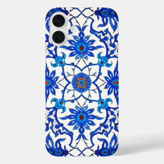 アールヌーボー中国のタイル – コバルトブルー&ホワイト Case-Mate iPhoneケース (裏面)