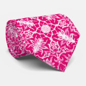 アールヌーボー中国のパターン – 暗い赤紫色ピンク ネクタイ (ロール)