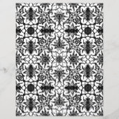 アールヌーボー中国のパターン、白黒 (正面)