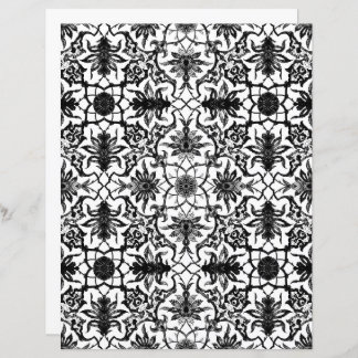 アールヌーボー中国のパターン、白黒