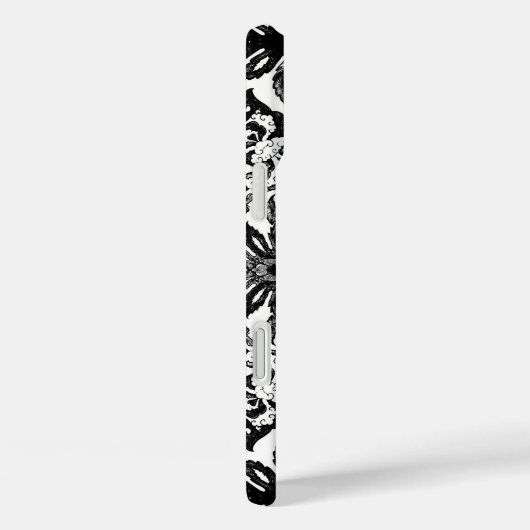 アールヌーボー中国のパターン – 白黒 Case-Mate iPhoneケース (裏面 / 右)