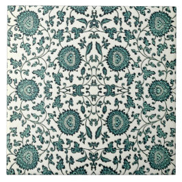 アールヌーボー中国の花柄の再現 タイル