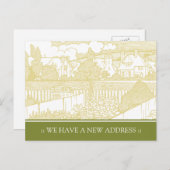 アールヌーボー住所変更はがき 案内ポストカード (正面/裏面)