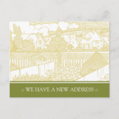 アールヌーボー住所変更はがき 案内ポストカード (正面)