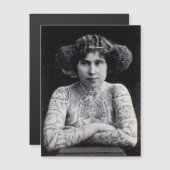 アールヌーボー入れ墨女性磁気写真はがき (正面/裏面)