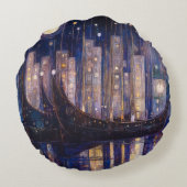 アールヌーボー円枕 ラウンドクッション (裏面)