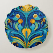 アールヌーボー円枕 ラウンドクッション (裏面)