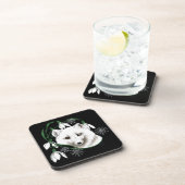 アールヌーボー北極白キツネ コースター (右側)