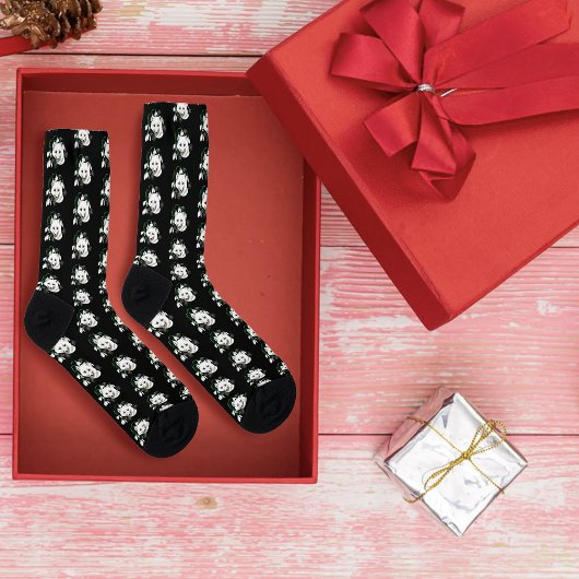 アールヌーボー北極白キツネ ソックス